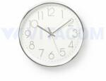 Nedis Ceas de perete alb/argintiu 30 cm Nedis (CLWA015PC30SR) - timoshop