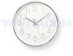 Nedis Ceas de perete alb/argintiu 30 cm Nedis (CLWA015PC30SR)