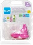 MAM Baby Bottles Soft Touch Spout & Valve set pentru copii Pink 4m+ 2 buc