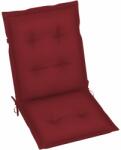 vidaXL Perne scaun cu spătar scund, 2 buc. , roșu, 100x50x7 cm, textil (314305)