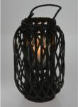 H&S Collection Felinar, 40x26 cm, negru, bambus 438002020 (443160)