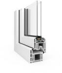  120x120 cm, bukó-nyíló, balos, fehér, kétrétegű üvegezésű EkoSun 70 CL műanyag ablak
