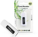 Haffner USB memóriakártya-olvasó - Micro SD(adapter) / SDHC/SD / MMC / RS-MMC / Mini-SD(adapter) / TF(adapter) / XD / MS / MS / MS DUO / MS PRO DUO 2.0 - fekete/fehér (PT-6630) (PT-6630)