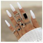  Elegáns és divatos 9 db-os gyűrű szett. 39-6