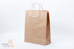  Sodrott füles papírtáska 32x41+12 cm natúr barna