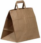  Széles talpú elviteles papírtáska 32x27+21 cm natúr barna