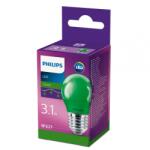 Philips Bec LED Philips COLORED GREEN P45, E27, 3.1W (25W), lumina (000008718696748640) - marketforall