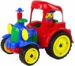  Lean-toys Nagy traktor Traktor Traktor Mezőgazdasági jármű figura Gumikerekek