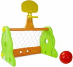  Lean-toys Labdarúgó kapu Kosárlabda 2in1 gyerekeknek Zöld Narancs