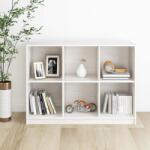 vidaXL Bibliotecă, alb, 104x33x76 cm, lemn masiv de pin (809967) Biblioteca