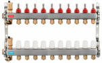 FERRO Polonia Distribuitor/colector 1" din inox 10 circuite cu debitmetre si robineti termostatati (SN-RZP10S)