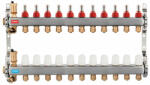 FERRO Polonia Distribuitor/colector 1" din inox 11 circuite cu debitmetre si robineti termostatati (SN-RZP11S)