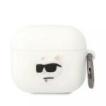  Airpods 3 szilikon tok akasztóval, fehér, Karl Lagerfeld KLA3RUNCHH