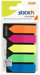 STICK N Stick' N 21143 42x12mm 5x25lapos nyíl formájú neon oldaljelölő címke (21143)