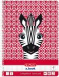 Herlitz Caiet cu spira A4, 80 file, matematica, Cute Animals Zebra, Herlitz HZ50039210 (50039210)