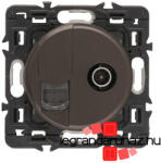 Legrand Céliane TV csatlakozóaljzat + RJ45 Cat. 6 UTP aljzat, grafit CG067382U-HK (CG067382U-HK)