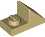LEGO® 92946c2 - LEGO világos krémszínű (tan) kocka 45° elem 1x2 méretű, 2/3 kivágással (92946c2)