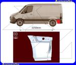 MERCEDES SPRINTER B907 2018.06. -tól Hátsó sárvédő hátsó rész bal (17cm) "kompakt kivitelhez / tengelytáv: 3250mm" KLOKKERHOLM 3548601