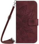  ART SUN FLOWER Husa portofel cu curea Sony Xperia 1 V burgundy