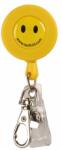  Snur retractabil Tarifold, clip de prindere, 60 cm, Smiley Face, 10 bucati/set (TA200519)