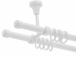 Casa Deco Logistics Galerie dubla tavan Capacel alb lucios 19mm/19mm Suport draperie