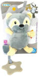 XinQing Toys Factory Plüss bébi csörgő és rágóka akasztóval 30x10 cm - mosómedve (BB4362)