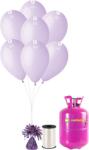 HeliumKing Set petrecere heliu cu baloane mov 50 buc