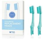 TIO Duze înlocuibile pentru periuța de dinți, moi, turcuoaz - TIO Toothbrush Medium 2 buc