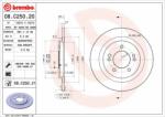 BREMBO Disc frana BREMBO 08. C250.21 - piesa-auto