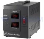 PowerWalker Stabilizator de tensiune 1500VA/1200W, iesire 2xShuko, protectie la supratensiune, PowerWalker (AVR-REL-1500VA/SIV-PW)