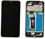 Motorola Moto E13 Előlap Keret+LCD Kijelző+Érintőpanel, Fekete (5D68C22340) Service Pack
