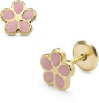 Lisa rózsaszín szirmos virág gyerek fülbevaló - JTAG-0313 (JTAG-0313)