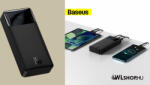 Baseus Bipow 20000mAh külső akkumulátor 15W, 2xUSB + USB-C + mikro USB + MicroUsb kábel 0, 25cm - Fekete