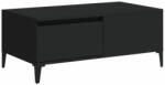 vidaXL fekete szerelt fa dohányzóasztal 90x50x36, 5 cm 821117