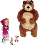 Simba Toys Set Simba Masha and the Bear Masha 12 cm cu ursulet de plus 25 cm si 4 animale (S109301073) - roua Figurina