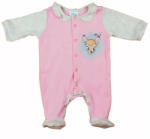  Hosszú ujjú elöl patentos pamut rugdalózó Bambi mintával (62) - rózsaszín