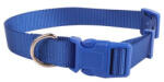 Nobleza Kék egyszínű textil nyakörv (Sz1.0 cm x H20-30 cm) (017546_K)