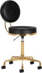  Háttámlás kozmetikai szék H5 arany - fekete