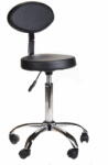 Beauty system Kozmetikai szék háttámlával, fekete - nagykereskedelem-szalonok - 30 510 Ft