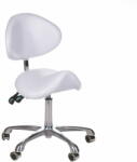 Beauty system Kozmetikai szék háttámlával, fehér - nagykereskedelem-szalonok - 43 934 Ft