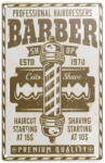 Dekorációs tábla BARBER B022 - dombornyomott fémtábla