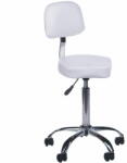 Beauty system Kozmetikai szék háttámlával, fehér - nagykereskedelem-szalonok - 24 143 Ft