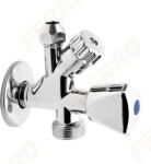 FERRO Robinet coltar combinat 1/2"x3/8"x3/4" cu robinet pentru masina de spalat (CF5104)