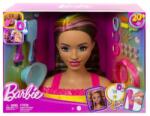 Mattel Barbie Deluxe Styling Head - Fésülhető babafej Neon Rainbow tincsekkel - Barna hullámos hajú (HMD80) (HMD80)