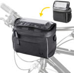 MG Handlebar geanta pentru bicicleta 5L, negru (WBHBB-01)