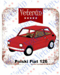  Veterán autós poháralátét - Polski Fiat 126 piros (309653)