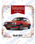  Veterán autós poháralátét - Golf GTI (793425)