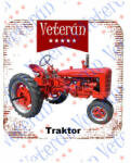  Veterán traktoros poháralátét - Piros traktor (205918)