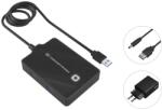 Conceptronic Aktív USB Hub - HUBBIES11BP (4 port, USB3.0, 90cm kábel, Hálózati táp, fekete) (HUBBIES11BP) - smart-otthon