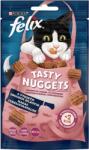 FELIX Felix Tasty Nuggets kiegészítő állateledel felnőtt macskáknak lazacban gazdag, pisztránggal 50 g